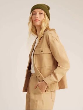 Roark Passport Caramel Oversized Boxy Jacket Women’s Size L NWT